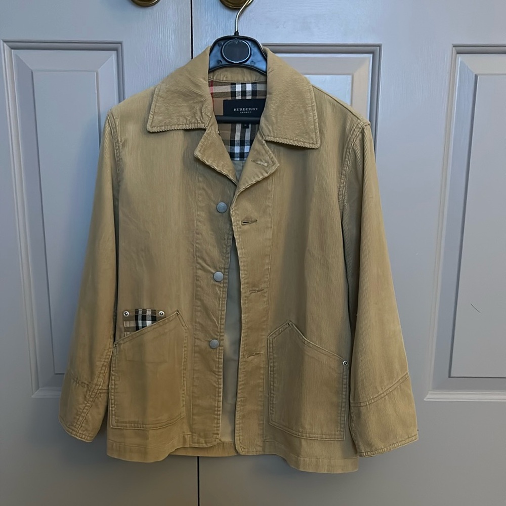 Vintage Burberry Tan Corduroy Jacket